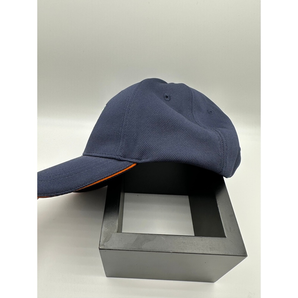 TAG Heuer Watch Logo Embroidered Navy Blue Orange Sandwich Brim Racing Hat Cap - Picture 4 of 6